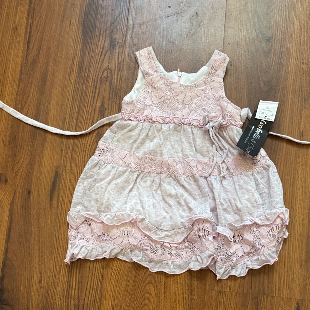 Isobella & Chloe Pink Lace Casual Dress